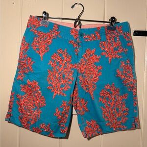 Lilly Pulitzer Turquoise and Coral Women's Shorts